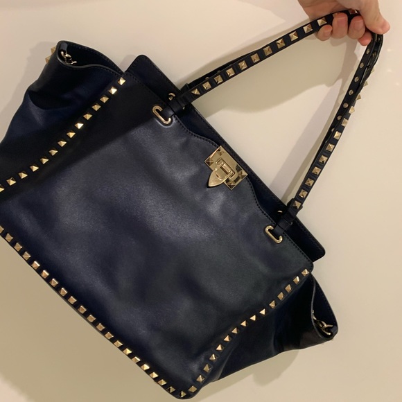 Valentino rockstud tote colour blue - Picture 1 of 5